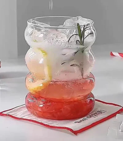 Glass Cups Set Drinking Glasses with Straw Creative Coffee Mug with Cleaning Brushe for Cocktail, Water, Tea