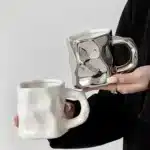 Creative Irregular Pitted Ceramic Coffee Cup 30ml Afternoon Tea Dessert Tea Cup Simple Office Mug Couple Mug Gift Home Decor