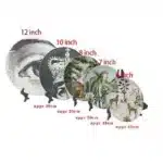 Chinese Painted Auspicious Animals Dessert Plates Vintage Blue and White Underglaze Ceramic Dinner Plate Afternoon Tea