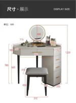 Goldoma modern corner dressing table with mirror and stool in a bedroom