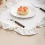 4PCS Cloth Napkins Round Placemat 100% Cotton Vintage Wedding Table Decoration Reusable for Kitchen Dinning Christmas Table