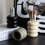 Pure Color Pencil Pen Organizer Brush Cosmetics Storage Box Desk Stationery Organizer Pen Holder Desk School Office Supplies