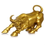 Feng Shui Mascot Copper Bull Wall Street Cattle Sculpture Cow Statue Office Decor Crafts Gift – styled in a modern Living