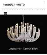 Art Deco Design Elegant Lighting Fixture Luxury Crystal Chandelier Hanging Geometric Hollow Glass Chandelier Ceiling Light