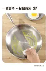 Uncoated 22-32cm frying pan, metal stainless steel frying pan, steak frying pan – styled in a modern Pots & Pans setting