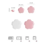 GIEMZA Ceramic Dinner Plates 3pcs Pink Flower White Floral Dish Dinnerware Sets Platos De Ceramica Porcelain Plate Stoneware