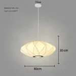 Modern Silk LED Pendant Lamp Denmark Designer Hanging Light for Living Room Hotel Restaurant Factory Direct High-End Home