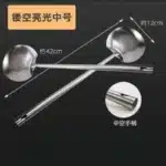 304 Stainless Steel Cooking Spoon, Food Grade Soup Spoons, Chef Household Tableware, Long Handle Kitchen Utensils, Stir-Fry