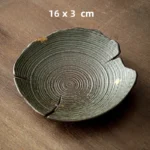 Retro Japanese Ceramic Pot Bearing Holder Japanese Dry Brew Table Tea Tray Fruit Snack Plate Tableware - Image 11