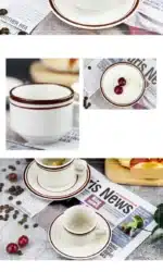 Espresso Coffee Milk Cup Small White Ceramic Mug Household coffee cup and dish set Afternoon tea Dim sum fruit plate coffee