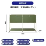 Sideboard Storage Cabinets Modular Combination Metal Frame for Living Room Office Drawers Customizable Large Storage Olive Green - Image 7