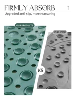 Washable bath mat with non-slip PVC surface in a modern bathroom