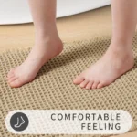 Polyester-cotton Waffle Bath Mat Bathroom Door Mat Anti-slip Foot Mats Water-absorbent, Quick-drying Floor Towel Anti-slip