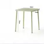 Outdoor Metal Dining Table – Simple Waterproof Table for Patio & Garden – angled view