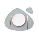 Inyahome PU Leather Dual Sided Placemat and Coaster Set Upgraded Coffee Mats Home Kitchen Dining Table Place Mats Nordic