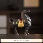 Chinese Red Tang Dynasty Horse Statue - Success Ceramic Horse Figurine, Office Desk Decor, Feng Shui Wealth Ornament