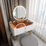 Modern dressing table with storage for makeup and jewelry - Goldoma luxury furniture