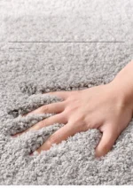 Super thick chenille absorbent door mat in 50x80cm size on a wooden floor