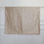 Elegant dinner napkin set with velvet table cloth on dining table