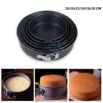 18/20/22/24/26/28 CM Pan Carbon Steel Baking Mold Bakeware Non Stick Spring Form Round Cake Baking Pan Cake Tool Kitchen Gadget - Image 2