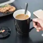 12 Constellations 420 Ml Ceramic Mugs Creative Mugs With Spoon Lid Black Mug New Bone China Coffee Cup Drinkware Couples