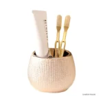 Rose gold ceramic wash bathroom Accessories set hotel bathroom wash Soap set dish lotion bottle mouth wash cup Toothbrush