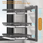 Wall-Mounted Kitchen Dish Rack Multifunctional Kitchen Organizer with Drainboard Cutlery Storage Holder Dinnerware Drainer