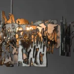 Postmodern Retro metal fragment Art Ceiling Chandelier Showroom Kitchen island Hanging lights Dining room Home decor