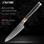 Art Forged Damascus Steel Kitchen Knife Set 1-8 pcs Professional Hotel Chef's Slicing and Carving Knife Premium Kitchen