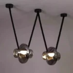 Italy New Designer Luxury Glass LED Pendant Lamp Living Room Bedroom Bar Restaurant Leather Chandelier Interiordecor