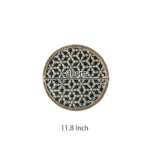 Hand Woven Round Placemat INS Table Decors Rattan weaving TableMats for Dining Room – in a cozy room setting