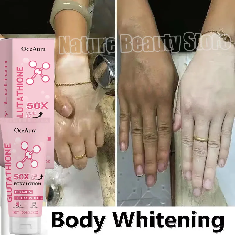 Glutathione Niacinamide Body Lotion Skin Brightening Hydrate Revitalize Even Skin Tone Whitening Face Bleaching Lightening
