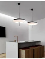 Modern LED UFO Pendant Lamp, Minimalist Designer Chandelier for Bar, Dining Room, Bedroom, Artistic Decor – base detail