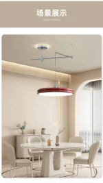 Movable Lamps Modern chandelier lights for Dining island table LED Pendant Lights Cord Indoor Loft Swing Arm Hanging Lamp