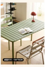 Outdoor Metal Dining Table – Simple Waterproof Table for Patio & Garden – styled in a modern Outdoor Tables setting