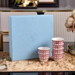 Crystal Swan Espresso Cup and Saucer Tea Set High Value Gift Box for Housewarming Present Luxury Tableware Cups and Mugs