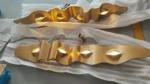 Designer Golden Angel Eyes Chandelier Handmade Metal LED Pendant Lamp Dimmable Luxury Lighting for High-End Residential