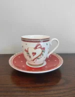 Hand painted ceramic vase from Monet Garden Fascination series with floral motifs