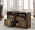 4 Drawer File Cabinet, Fluted Wood Lateral Filing Cabinet with Lock and Charging Station for Home Office, Printer, Customized