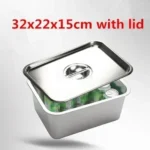 304 stainless steel plate tray rectangular square oven tray baking pot dish deep Japanese barbecue bbq cafeteria Storage trays - Image 23