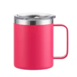 12oz Stainless Steel Mug with Handle Insulated Coffee Cup Insulated Tumbler Sliding Lid Gift for Camping, Office, Home,