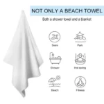 Beach Towel Tropical Flowers And Leaves Pattern Sun Protection Windproof Suitable For Swimming Pool Camping Travel Blanket - Image 4