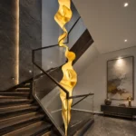 Designer Golden Angel Eyes Chandelier Handmade Metal LED Pendant Lamp Dimmable Luxury Lighting for High-End Residential