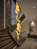 Designer Golden Angel Eyes Chandelier Handmade Metal LED Pendant Lamp Dimmable Luxury Lighting for High-End Residential