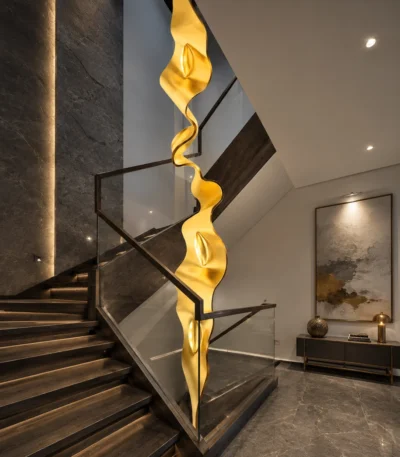 Designer Golden Angel Eyes Chandelier Handmade Metal LED Pendant Lamp Dimmable Luxury Lighting for High-End Residential