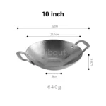 Double Ear Bar Cauldron Commercial round bottom pot Small Hot Pots Thickened creative stainless steel dry pot Pot cub Golden - Image 18