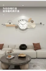 Close-up view of the clock's silent sweep second hand and smooth movement.