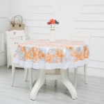 PVC Hotel Waterproof and Oil Proof Large Round Tablecloth Hotel Plastic Round Table Cloth Wash Free and Scald Proof Table