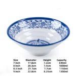 Melamine Noodle Bowl Household Plastic Tableware Restaurant Commercial Ramen Salad Bowl Thickened Not Easily Broken Soup