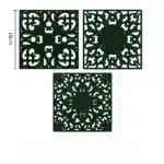 3pcs Silicone Placemats Square Heat Resistant Mats Placemat Kitchen Tableware Mat Hot Pots and Pans Coaster Kitchen